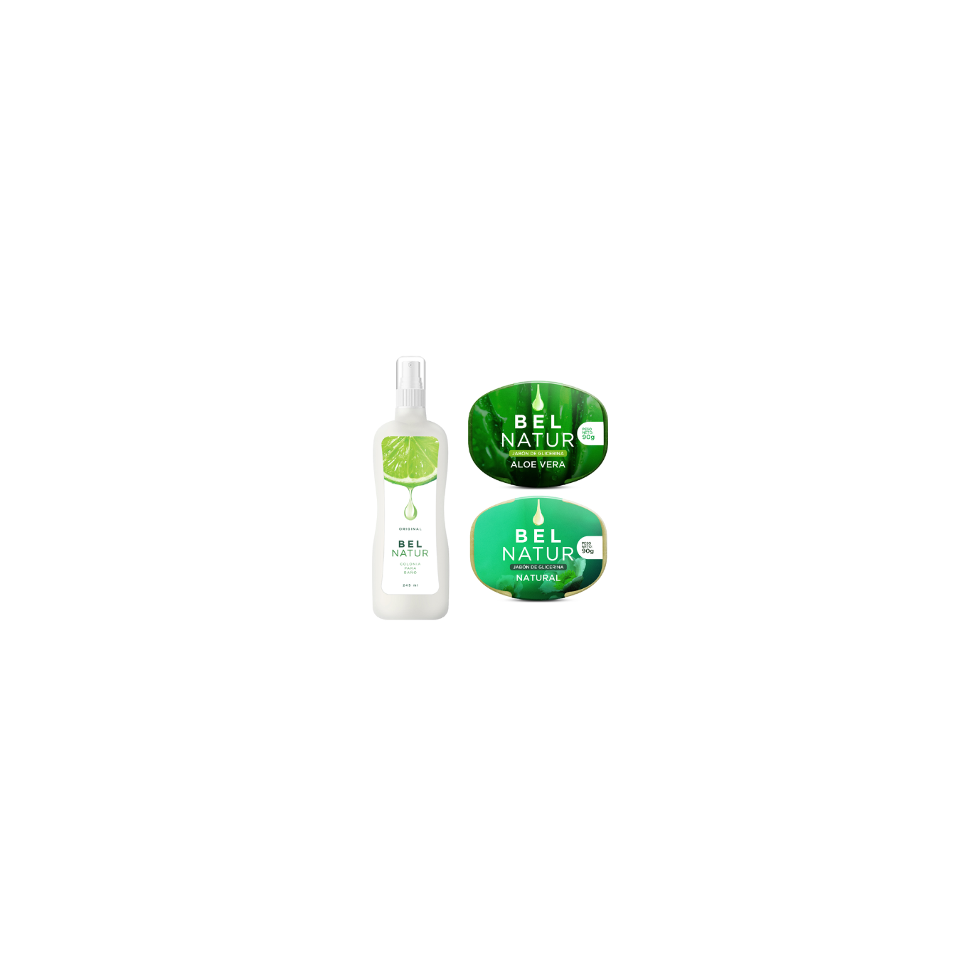 BEL NATURAL PACK COLONIA245ML + JABON 90GR